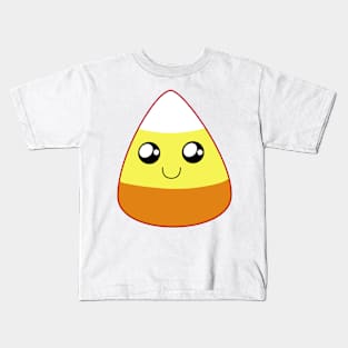 Cute Happy Candy Corn (Bright Green) Kids T-Shirt